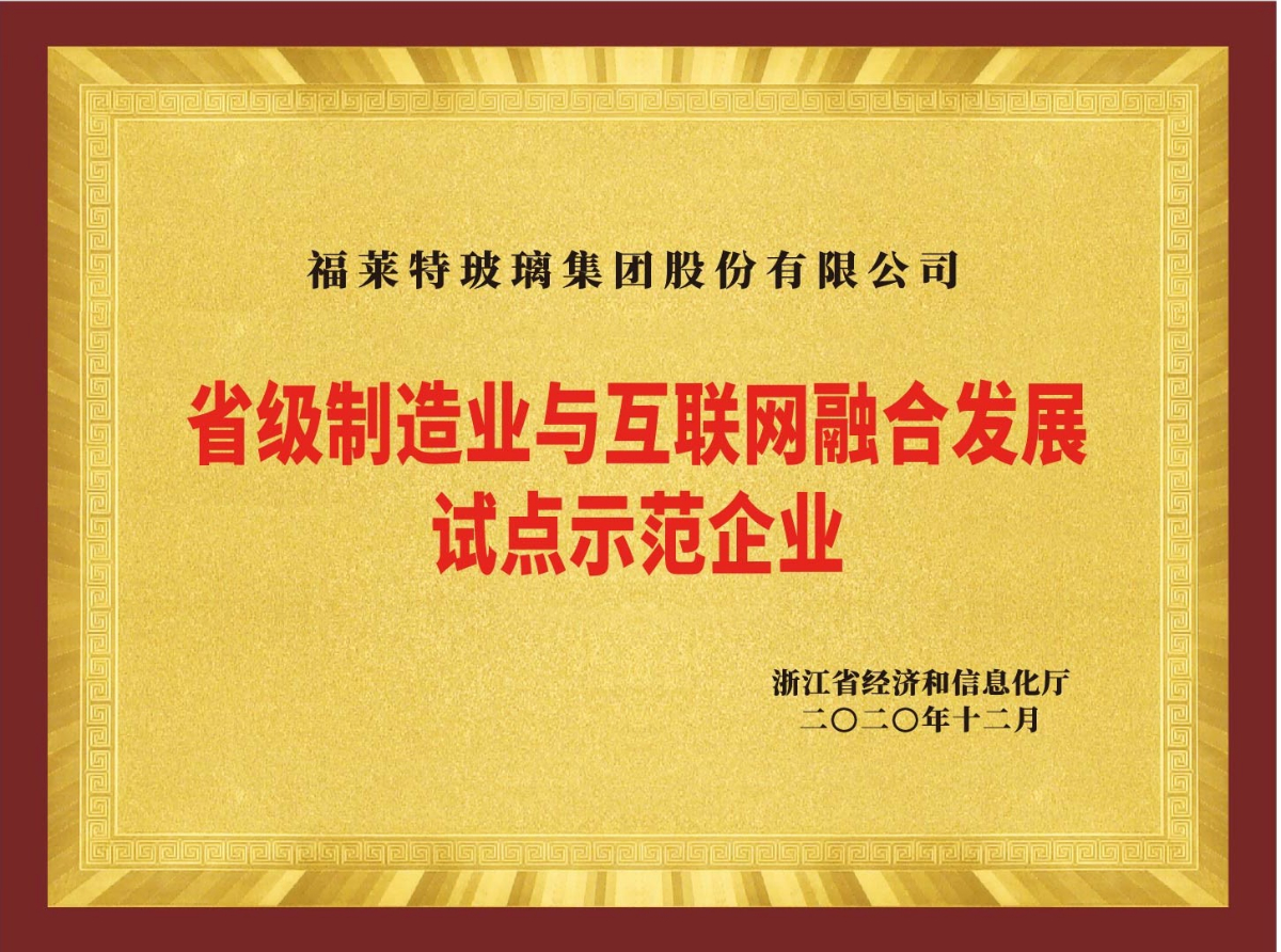 省級(jí)制造業(yè)與互聯(lián)網(wǎng)融合發(fā)展試點(diǎn)示范企業(yè)